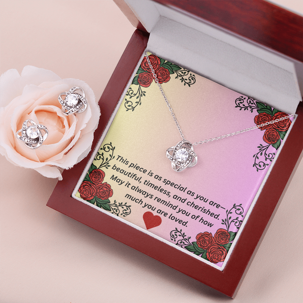 Necklace & Earrings Gifts for Her With Message Card