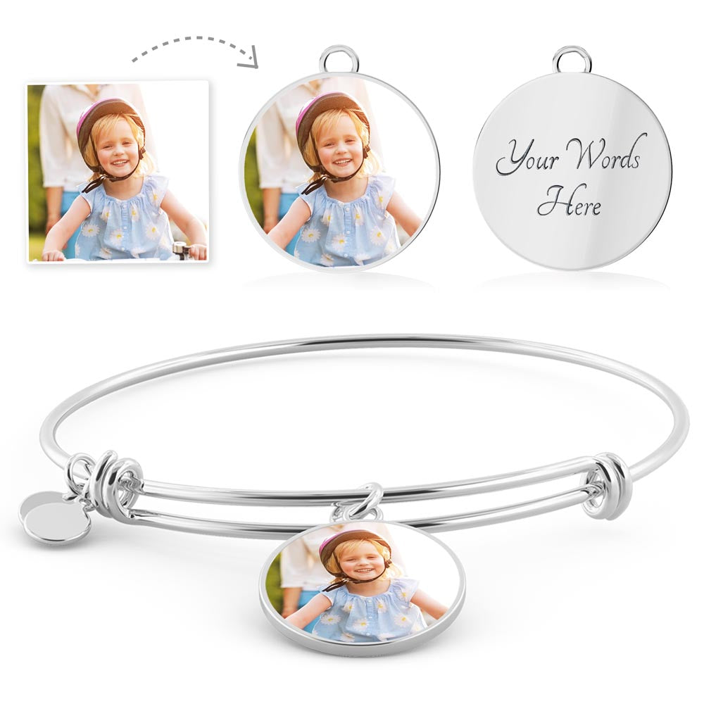 Personalized Circle Bangle Bracelet Gift Box