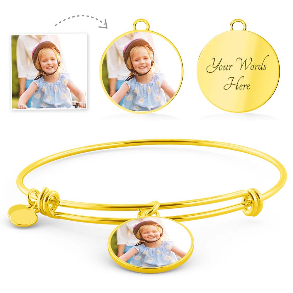 Personalized Circle Bangle Bracelet Gift Box
