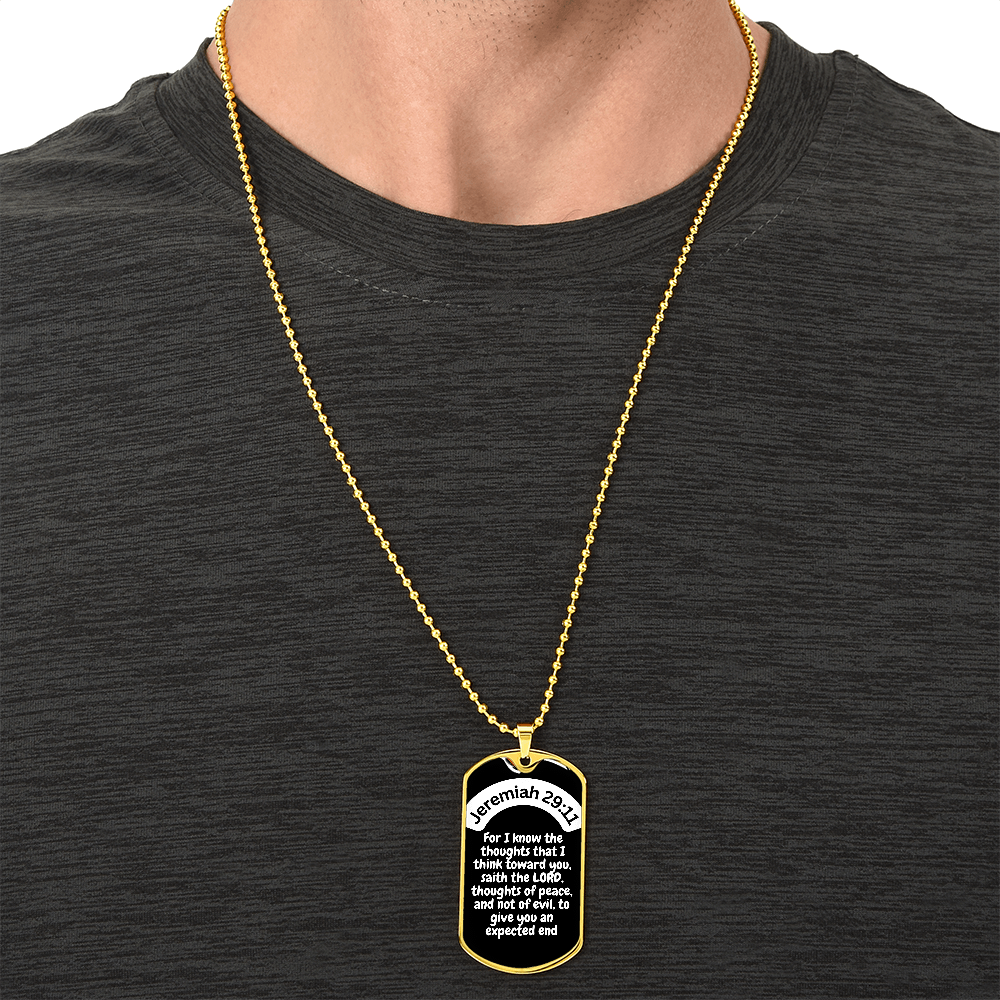 Jeremiah 29:11 Dog Tag Necklace
