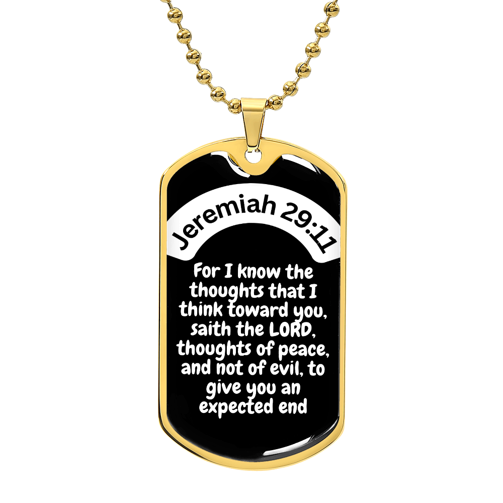 Jeremiah 29:11 Dog Tag Necklace