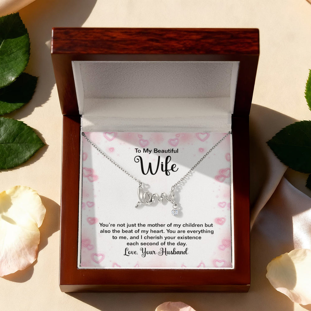 Scripted Love Necklace Gift for Wife
