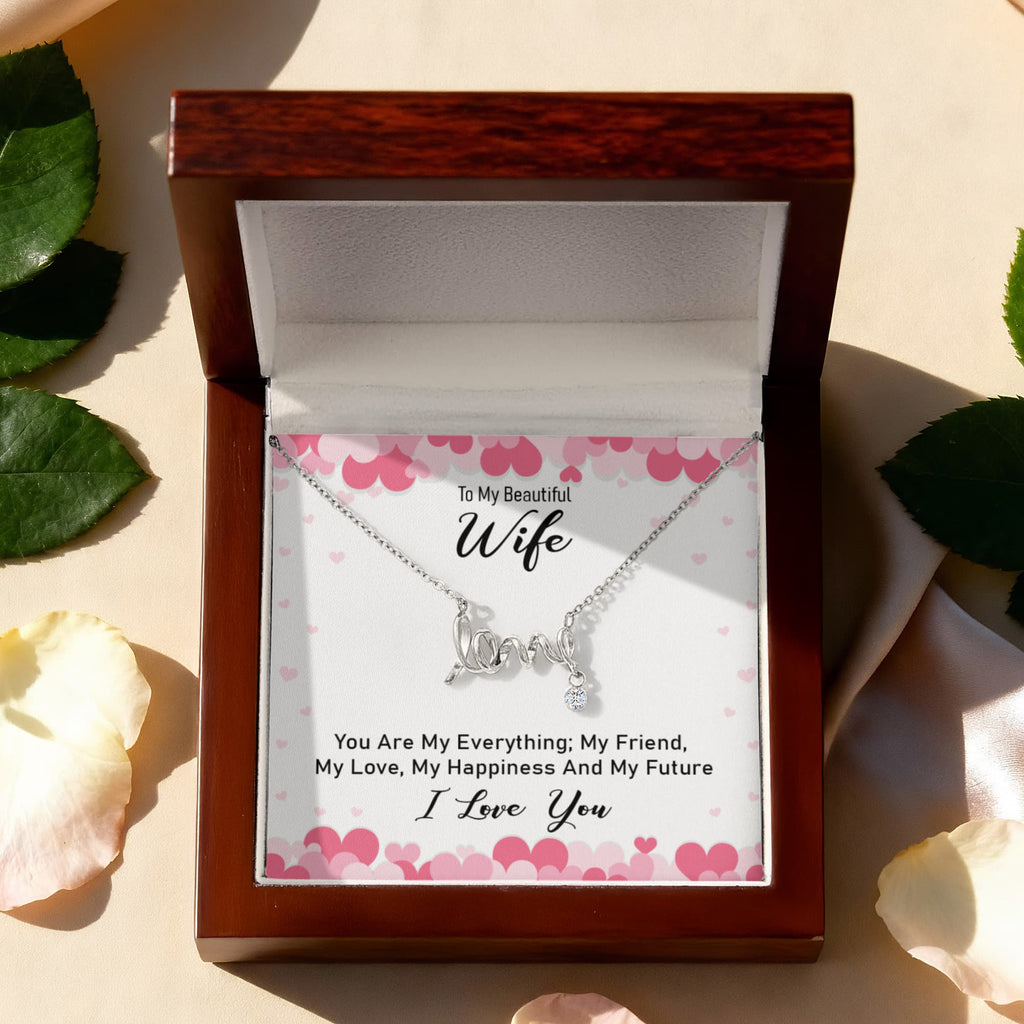 Scripted Love Necklace Gift for Wife