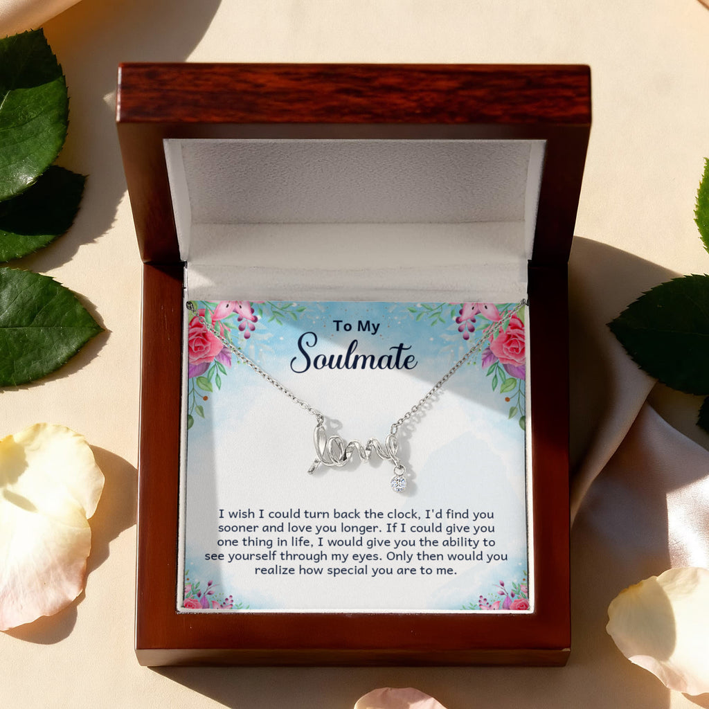 Scripted Love Necklace Gift for Her