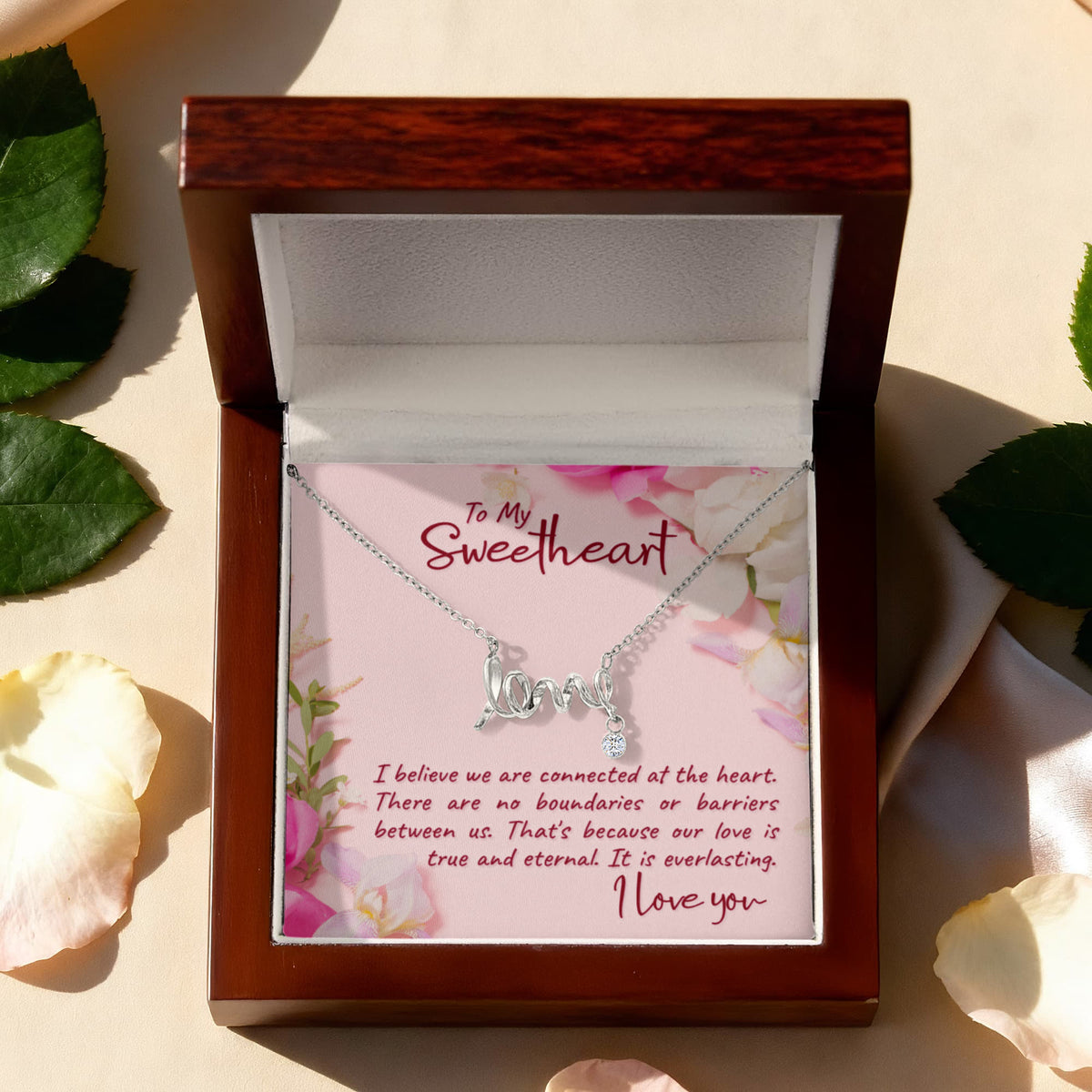 Scripted Love Necklace Gift for Her