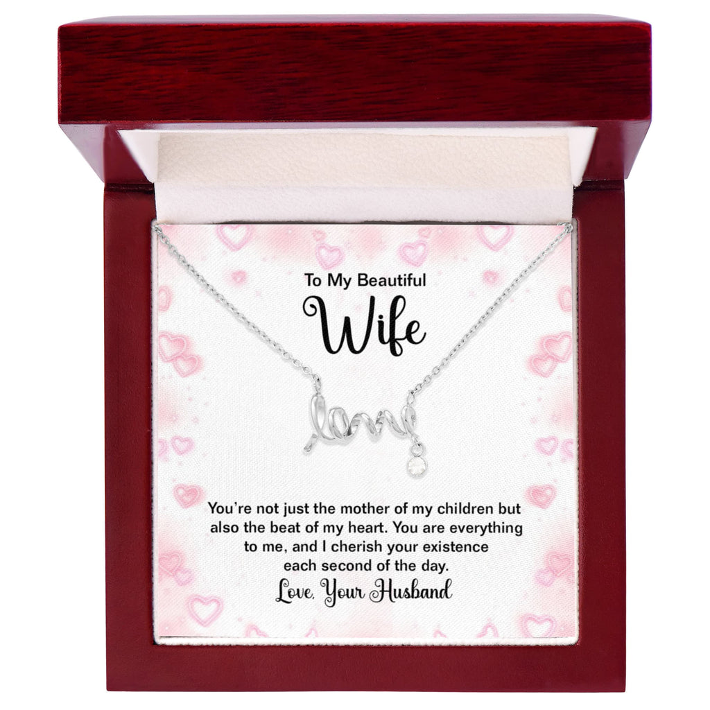 Scripted Love Necklace Gift for Wife
