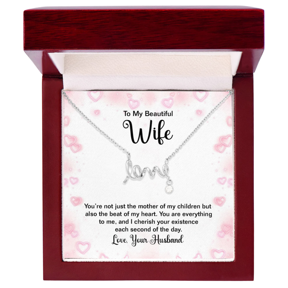Scripted Love Necklace Gift for Wife