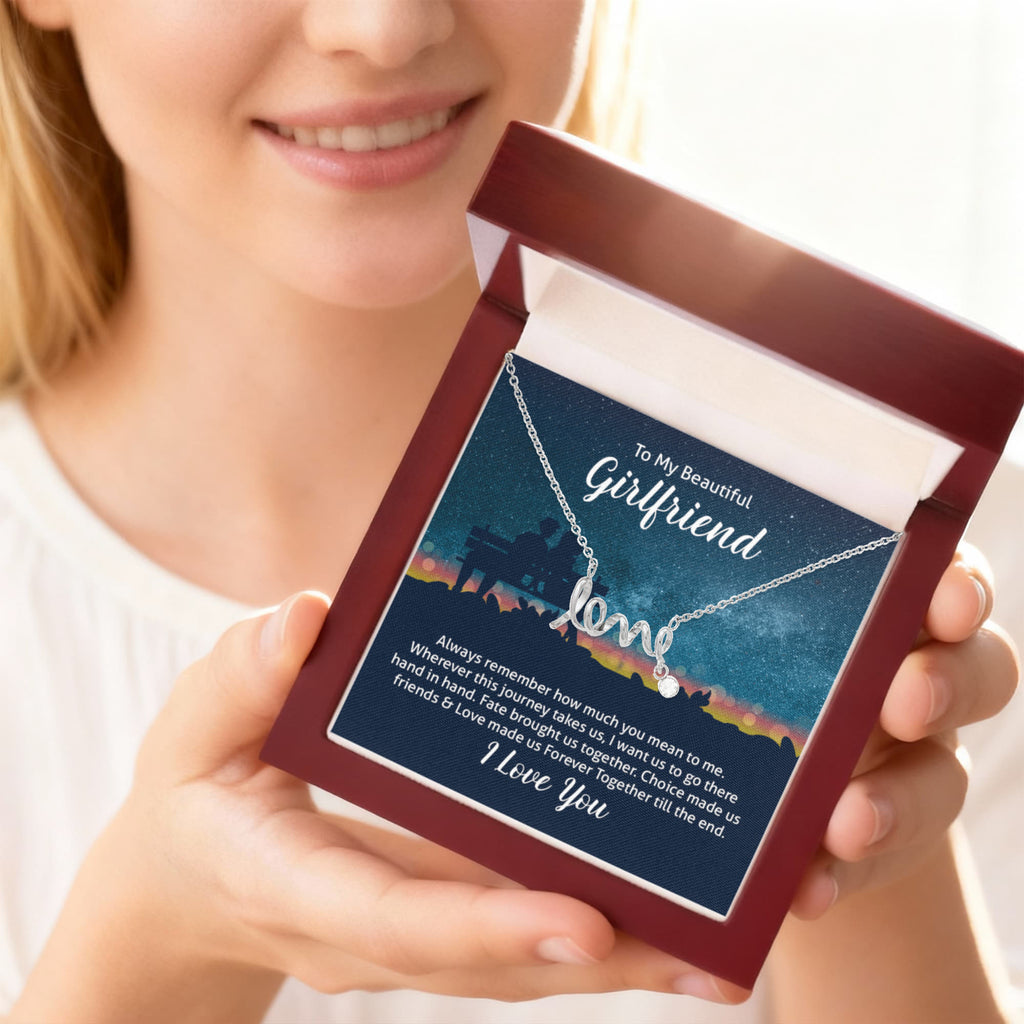 Scripted Love Necklace Gift for Girlfriend