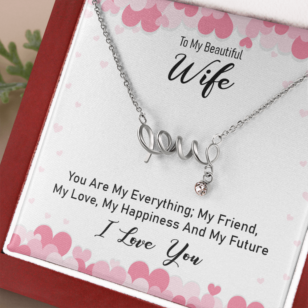 Scripted Love Necklace Gift for Wife