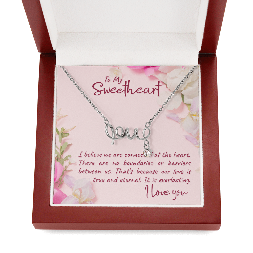 Scripted Love Necklace Gift for Her