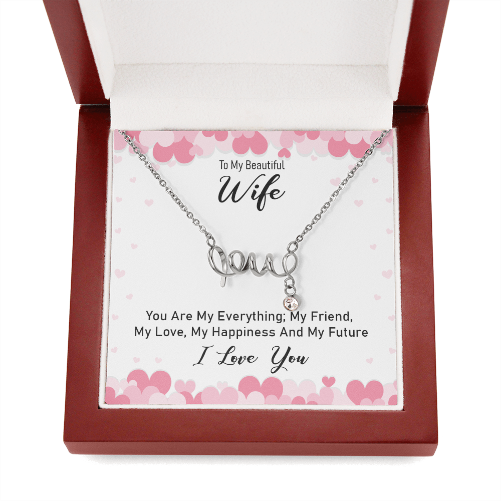Scripted Love Necklace Gift for Wife