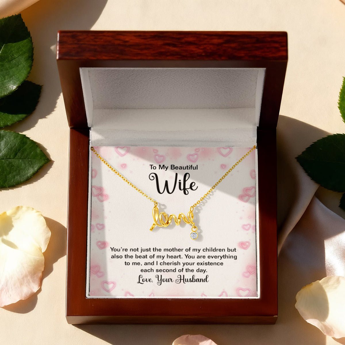 Scripted Love Necklace Gift for Wife