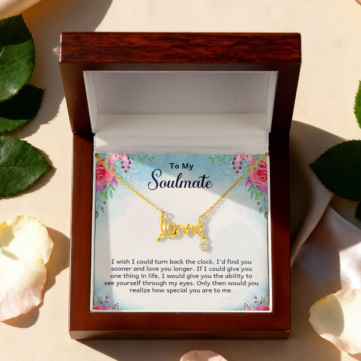 Scripted Love Necklace Gift for Her