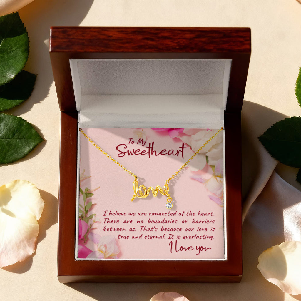 Scripted Love Necklace Gift for Her