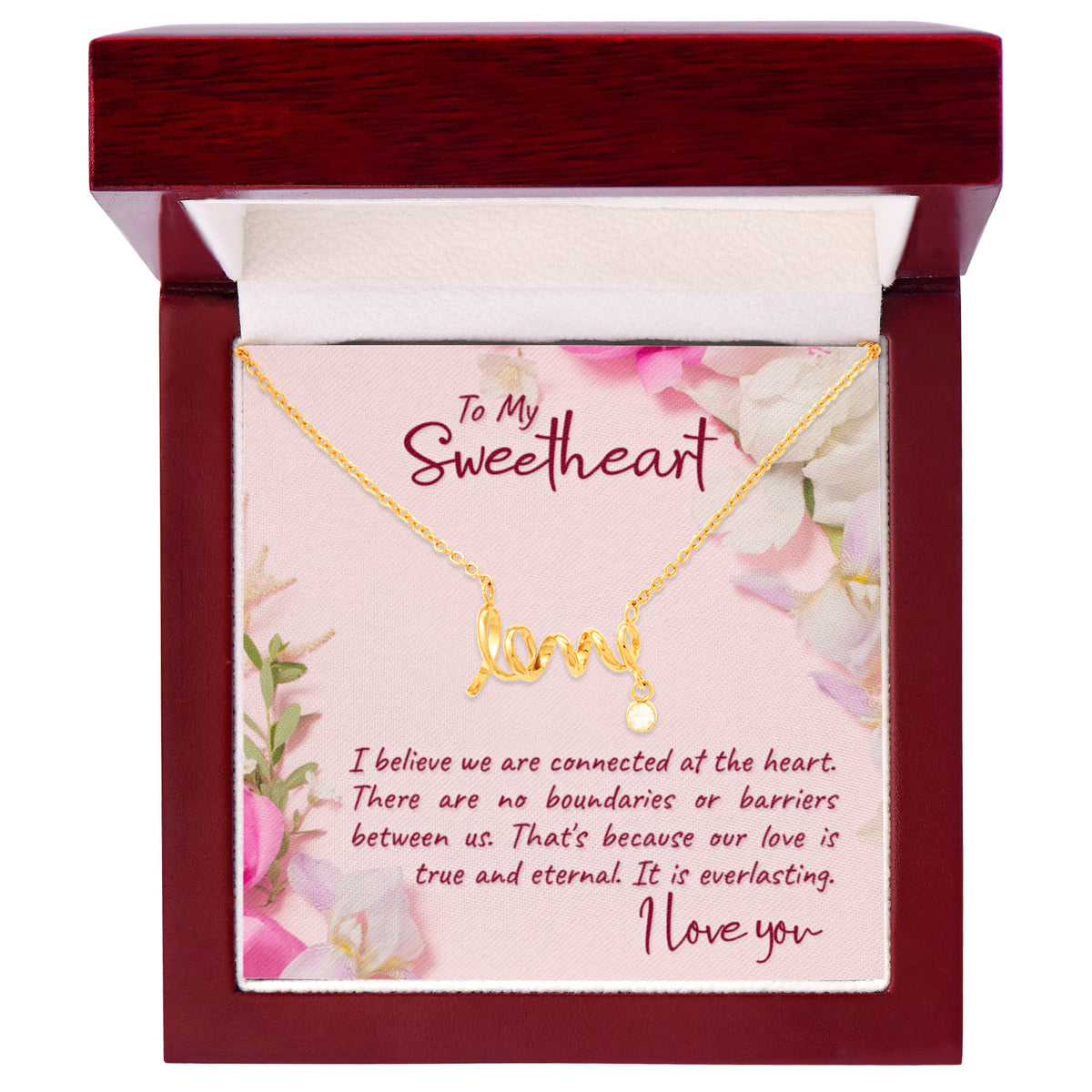 Scripted Love Necklace Gift for Her