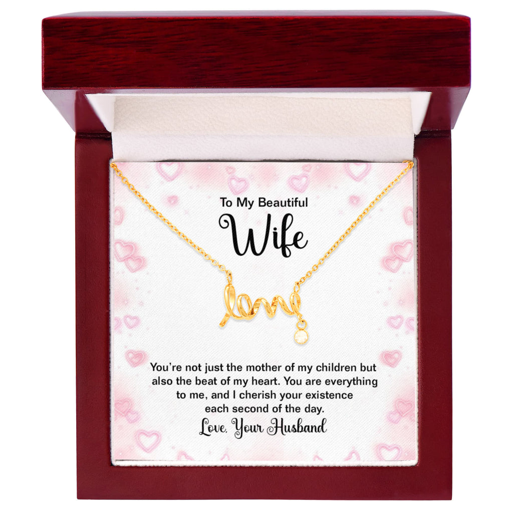 Scripted Love Necklace Gift for Wife