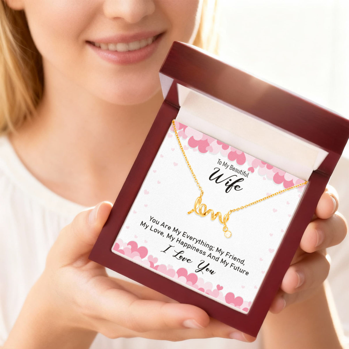 Scripted Love Necklace Gift for Wife