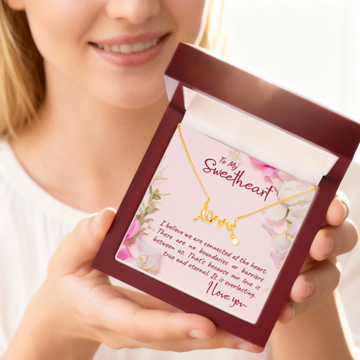 Scripted Love Necklace Gift for Her