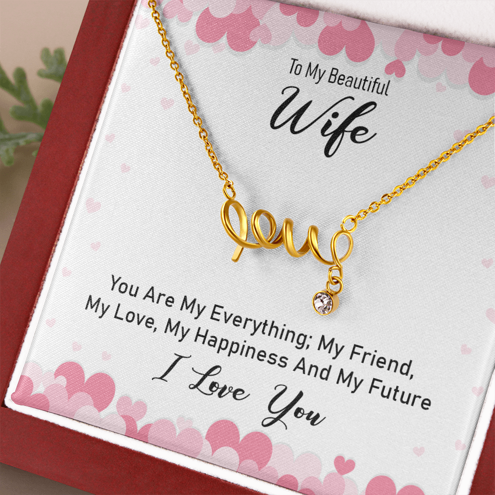 Scripted Love Necklace Gift for Wife