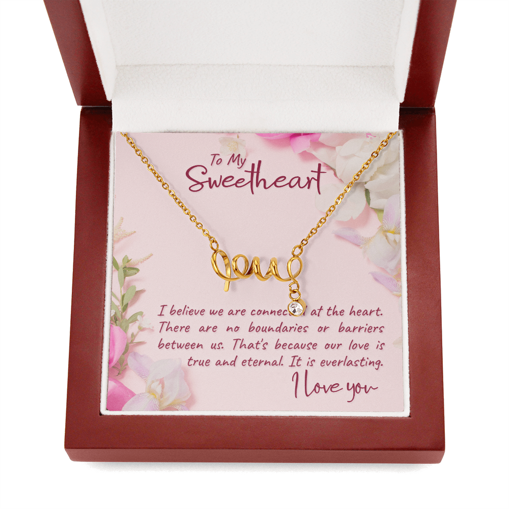 Scripted Love Necklace Gift for Her