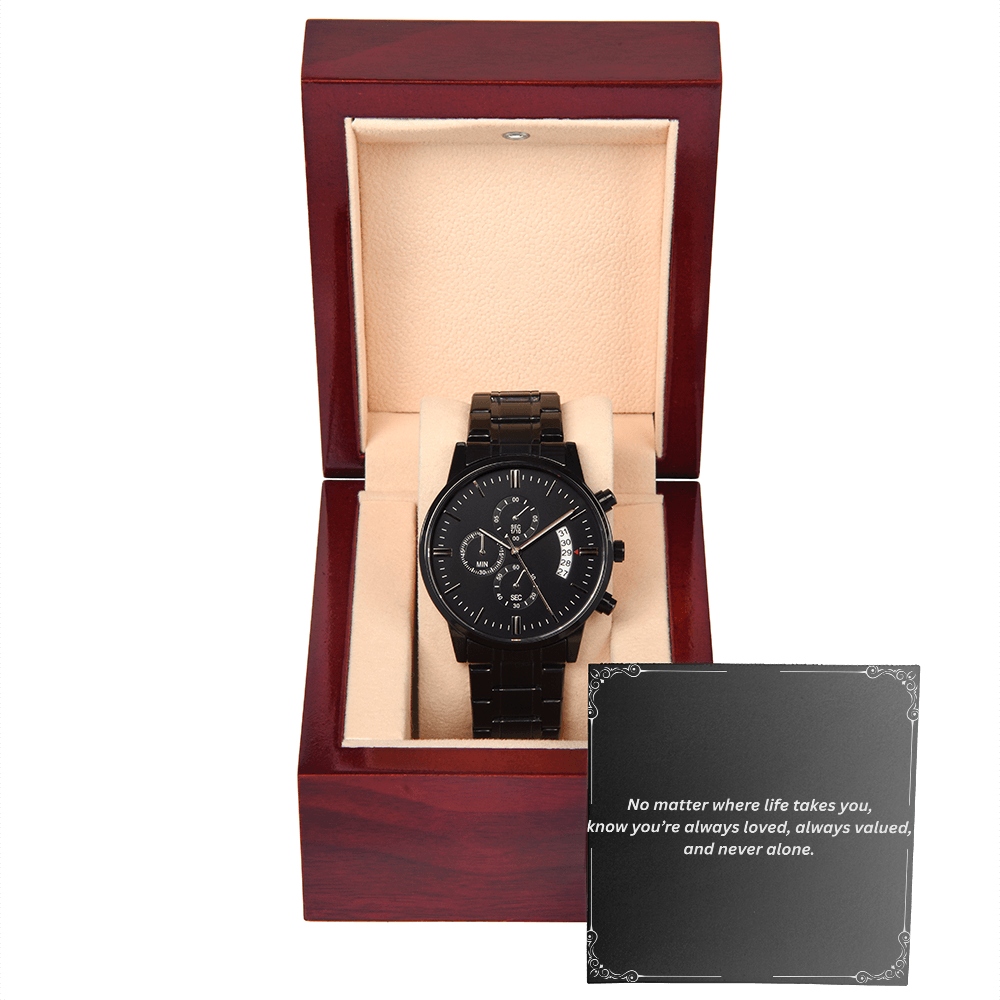 Black Chronograph Watch – Perfect Gift for Men