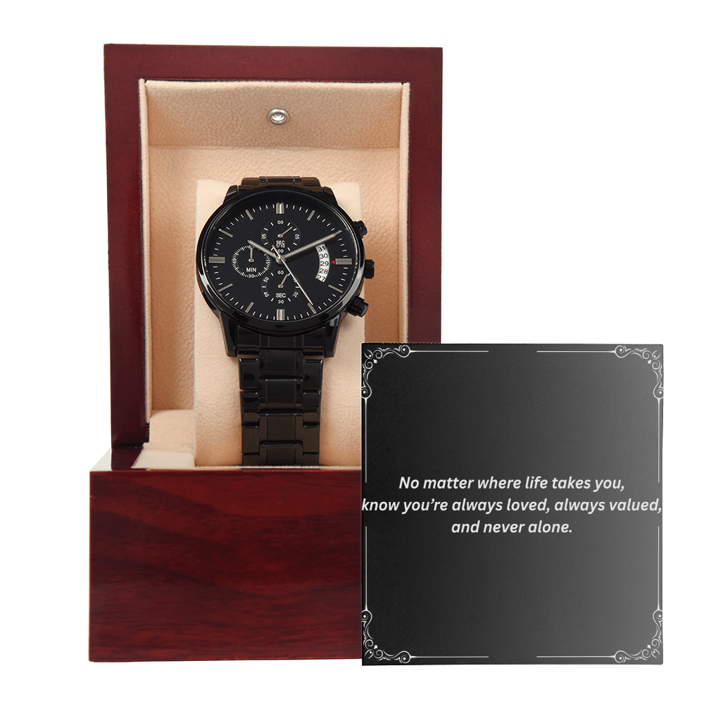 Black Chronograph Watch – Perfect Gift for Men