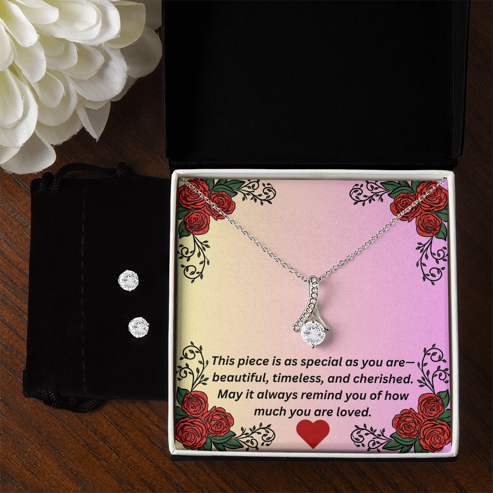 Alluring Beauty Necklace & Earring Set – Gift for Her