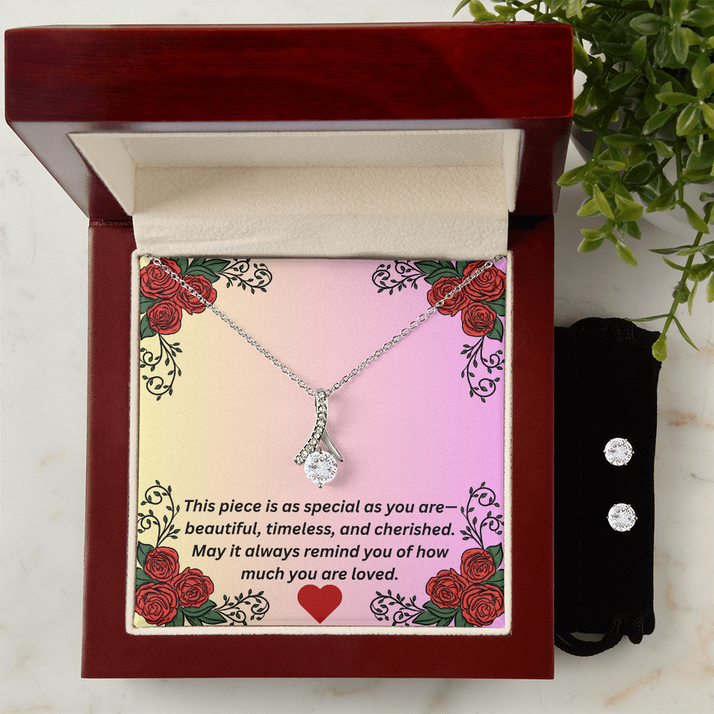 Alluring Beauty Necklace & Earring Set – Gift for Her