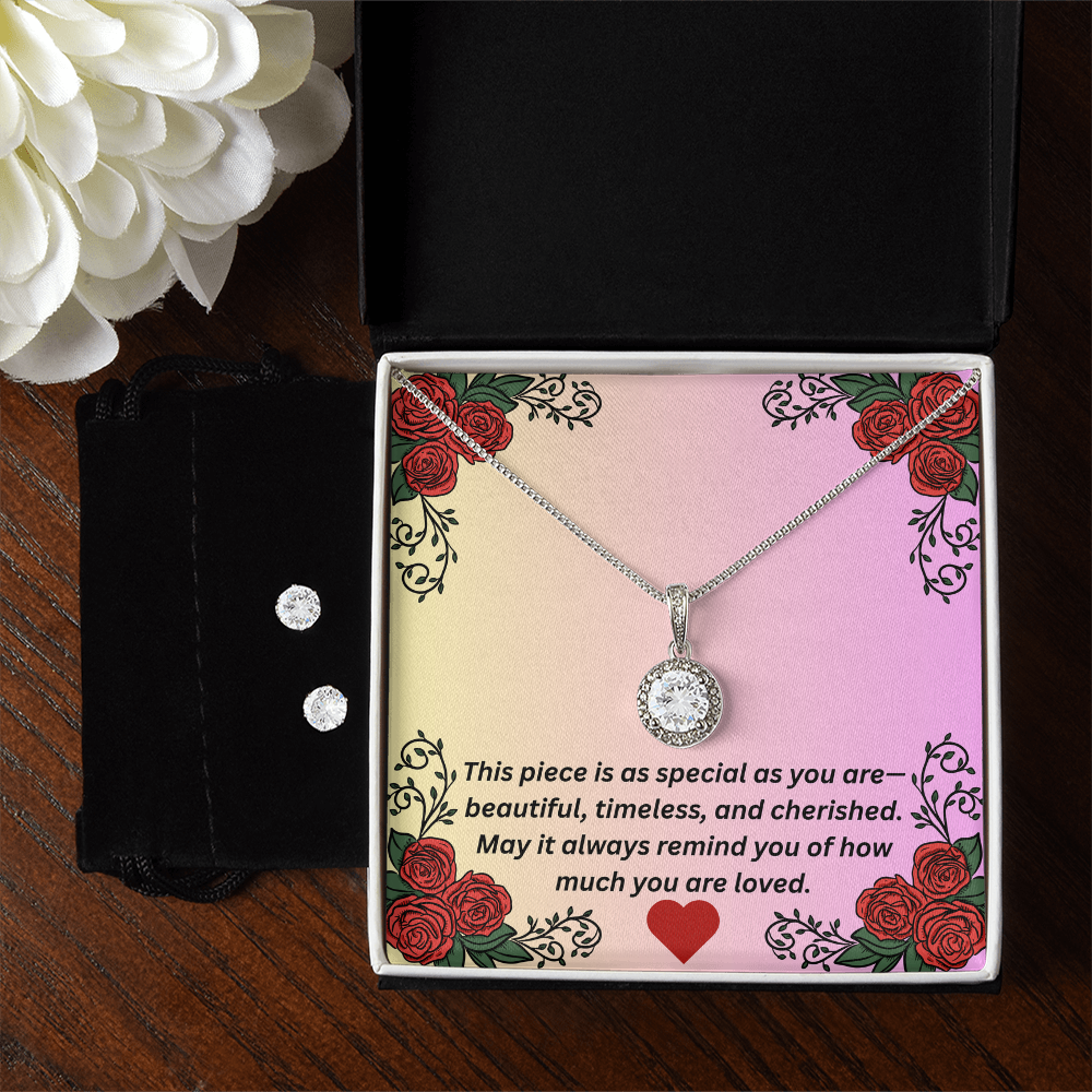 Eternal Hope Necklace & Earring Set – Gift for Her
