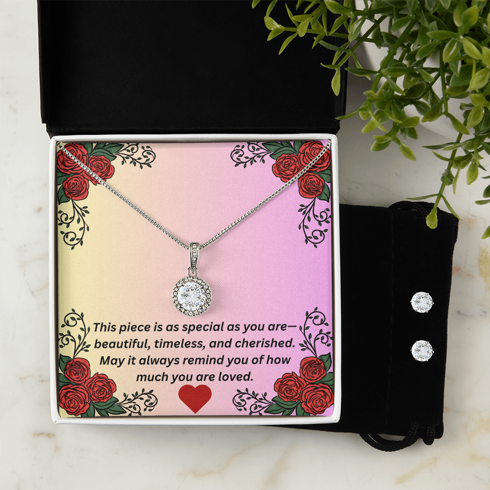 Eternal Hope Necklace & Earring Set – Gift for Her