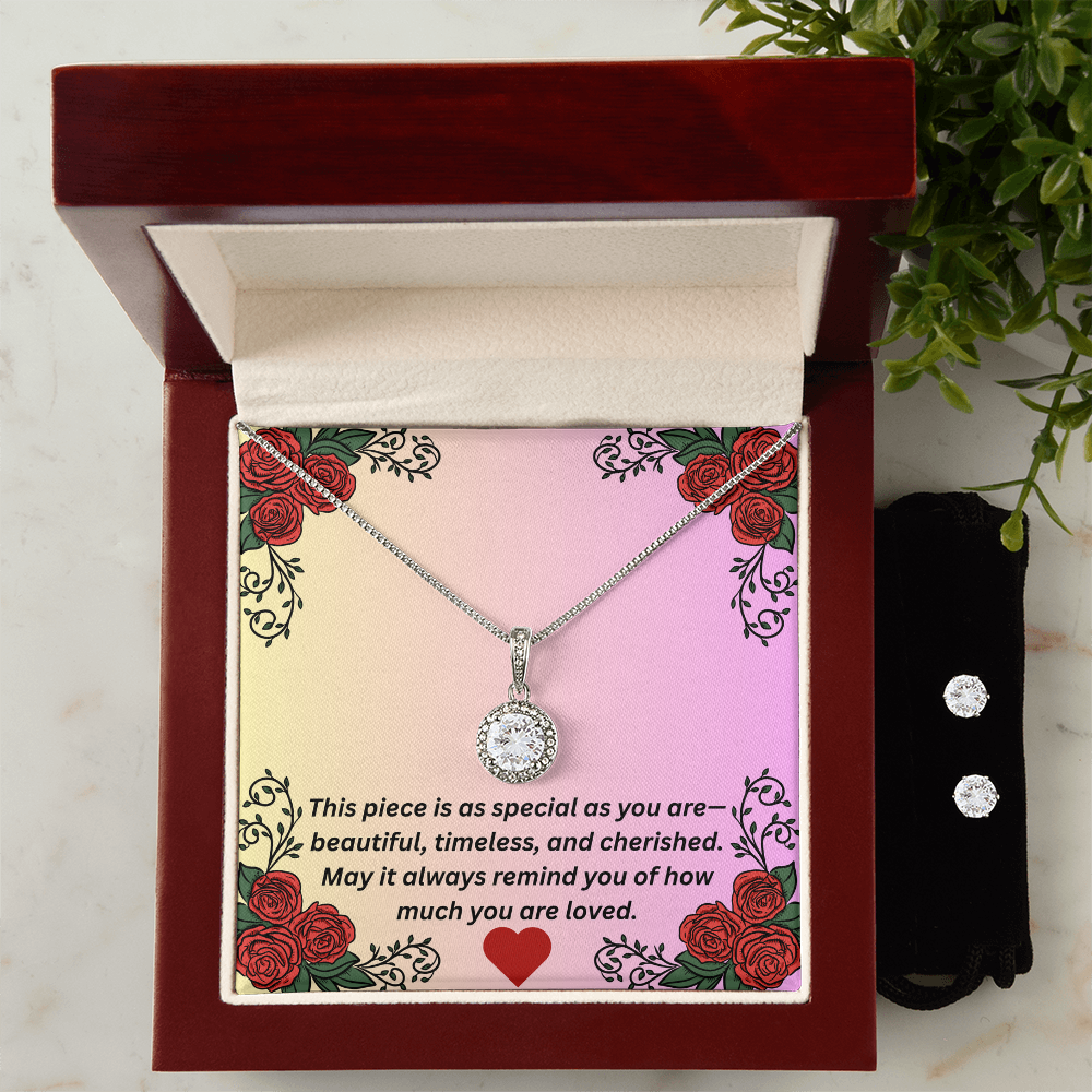 Eternal Hope Necklace & Earring Set – Gift for Her