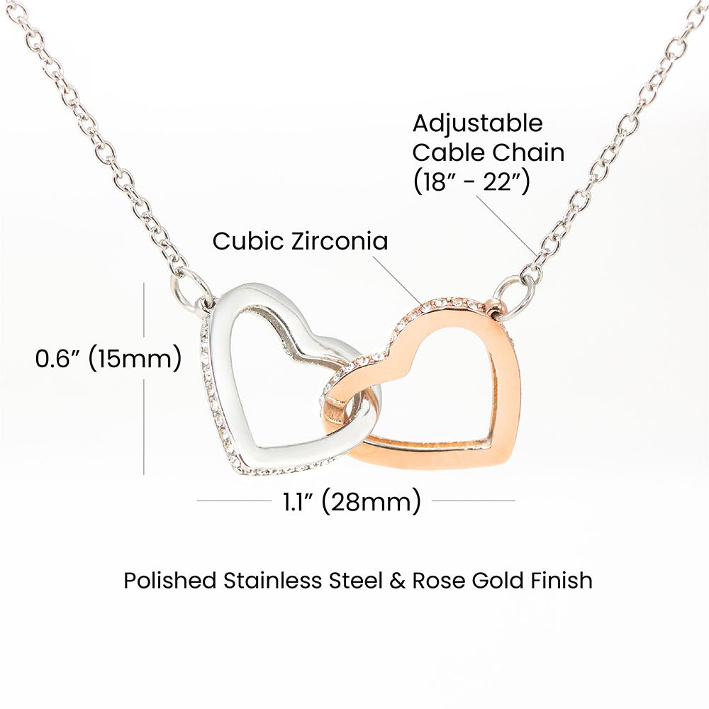 Interlocking Heart Necklace – Gift for Her