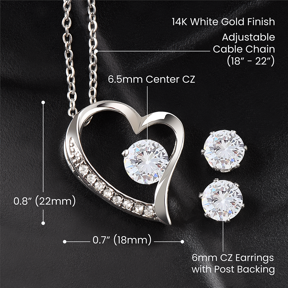 Forever Love Necklace & Earring Set – Gift for Her