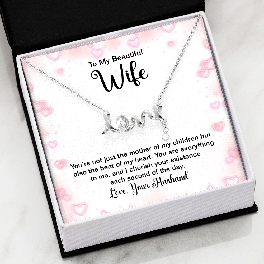 Scripted Love Necklace Gift for Wife