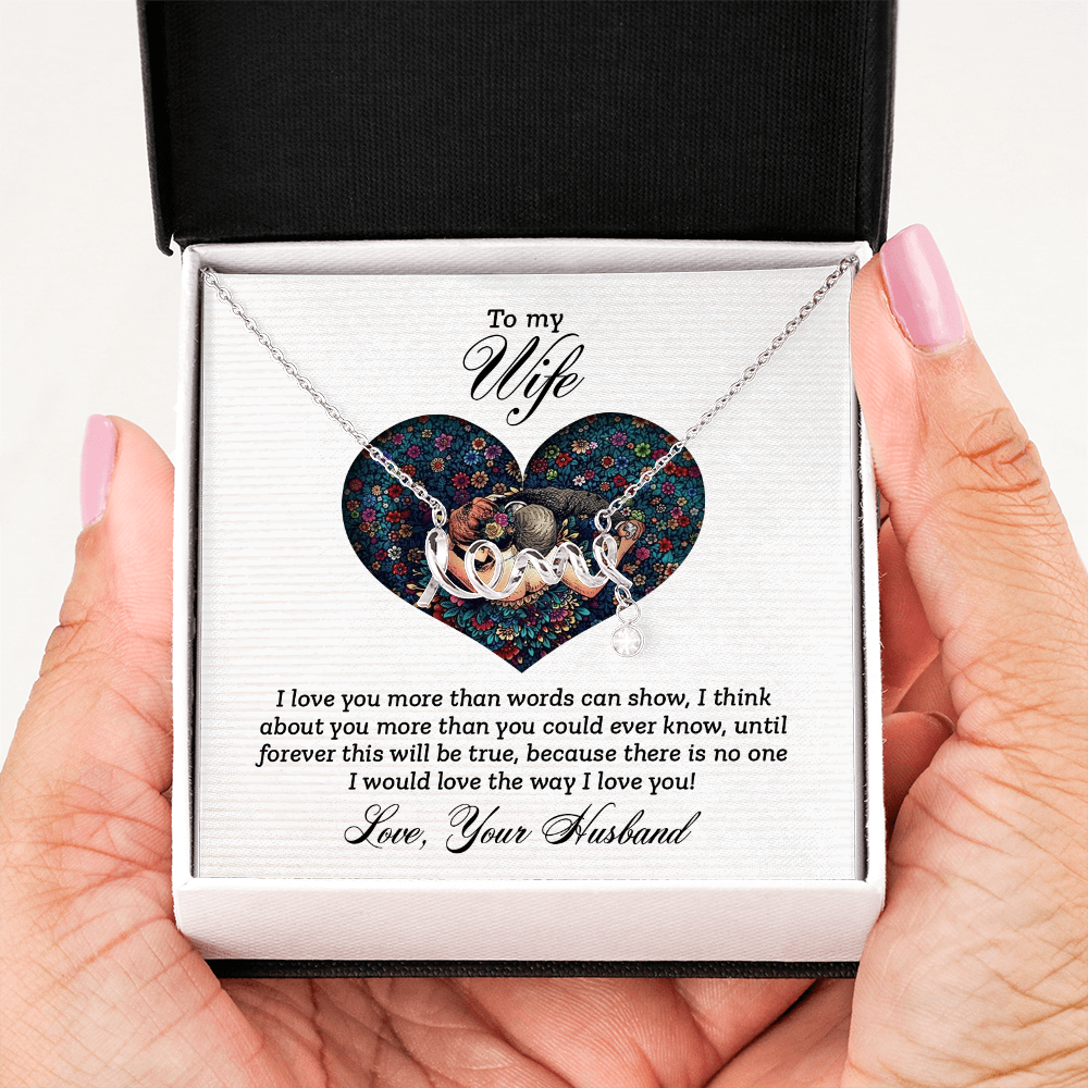 Scripted Love Necklace Gift for Wife