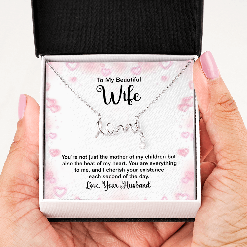 Scripted Love Necklace Gift for Wife