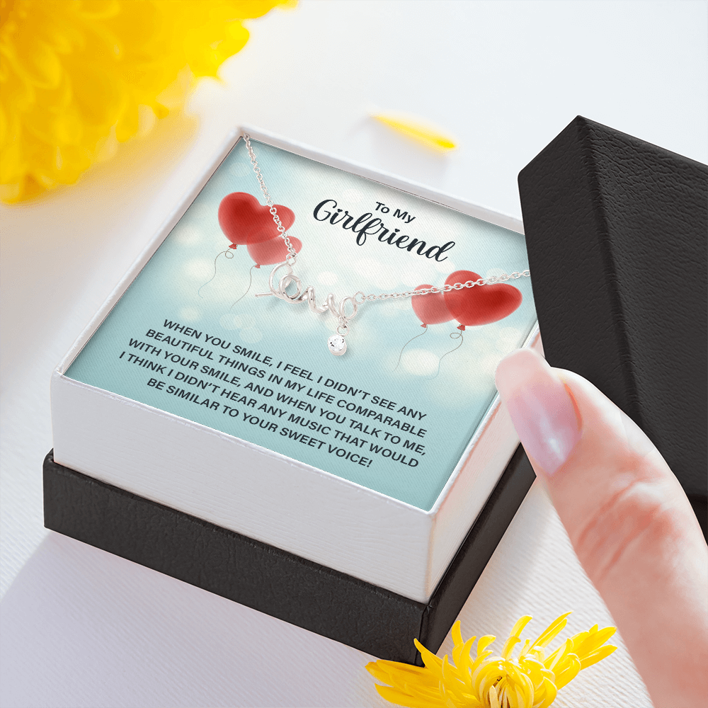 Scripted Love Necklace Gift for Girlfriend