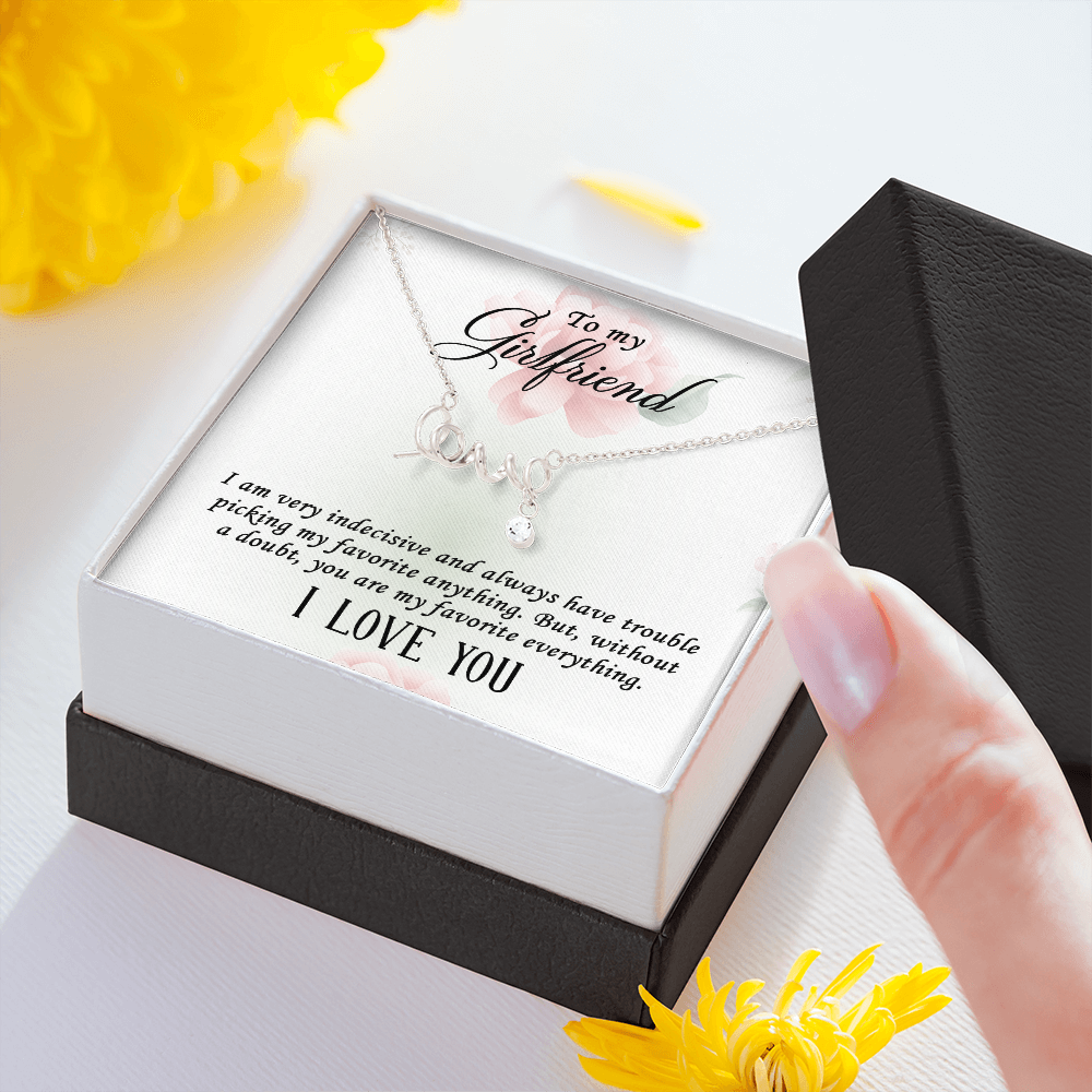 Scripted Love Necklace Gift for Girlfriend