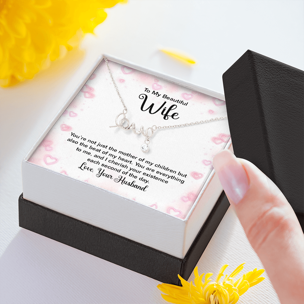 Scripted Love Necklace Gift for Wife