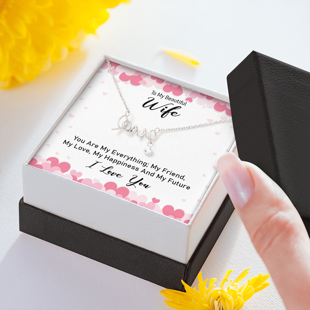 Scripted Love Necklace Gift for Wife