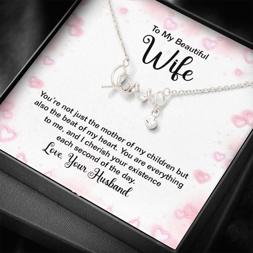Scripted Love Necklace Gift for Wife