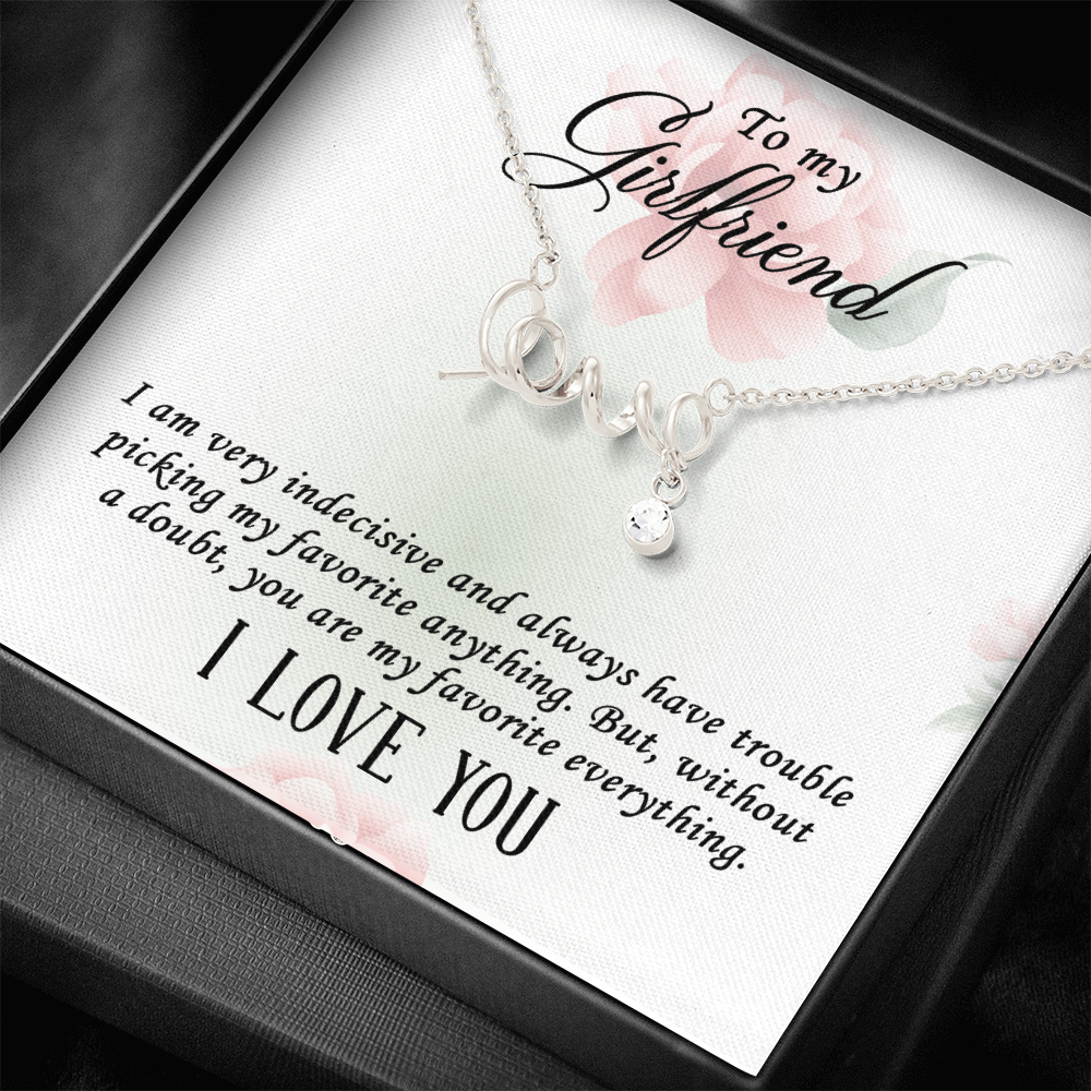 Scripted Love Necklace Gift for Girlfriend