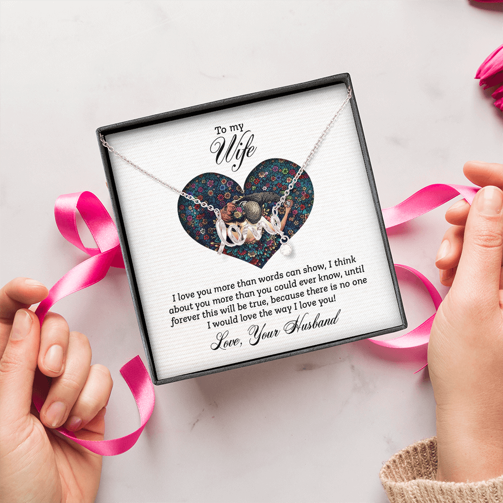 Scripted Love Necklace Gift for Wife