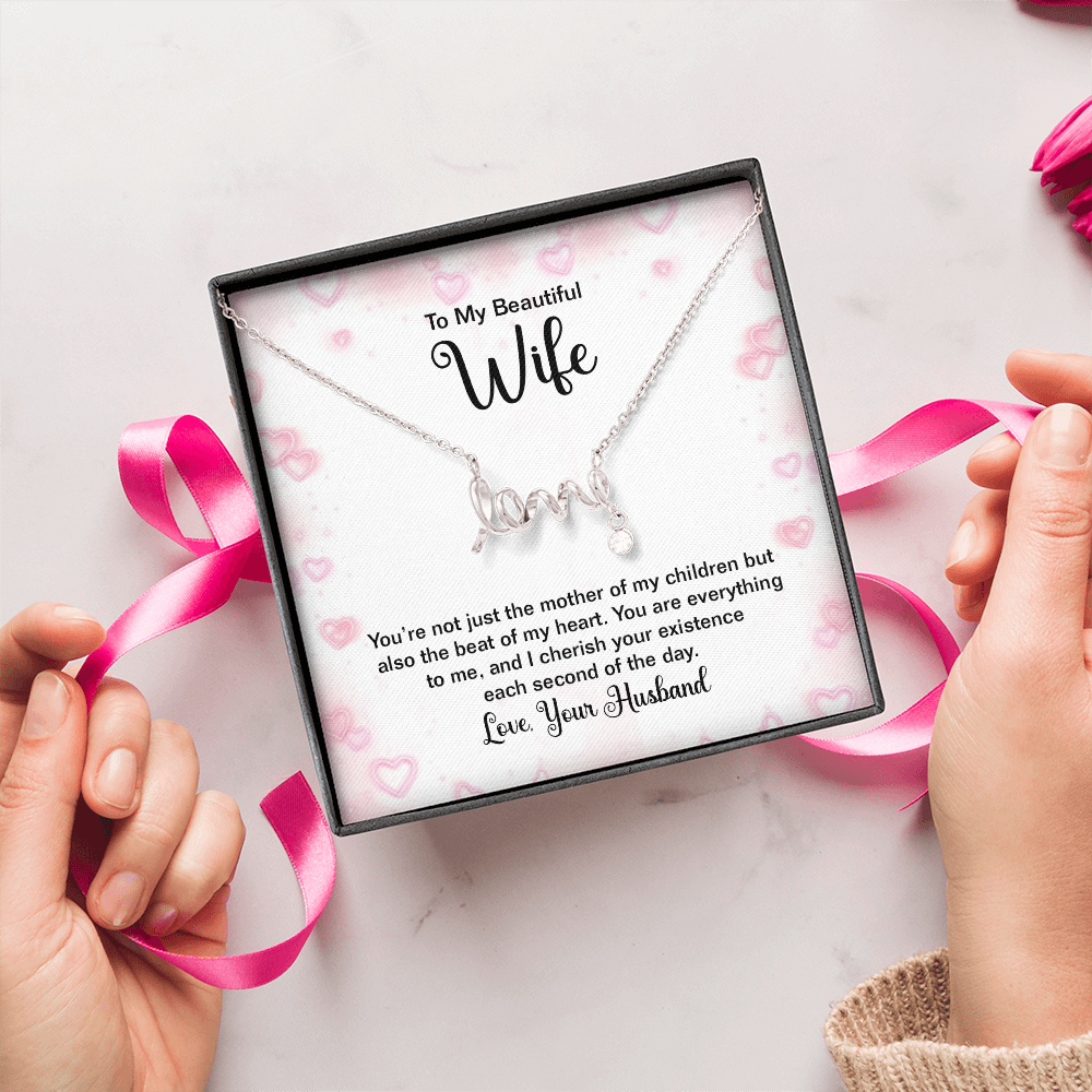 Scripted Love Necklace Gift for Wife