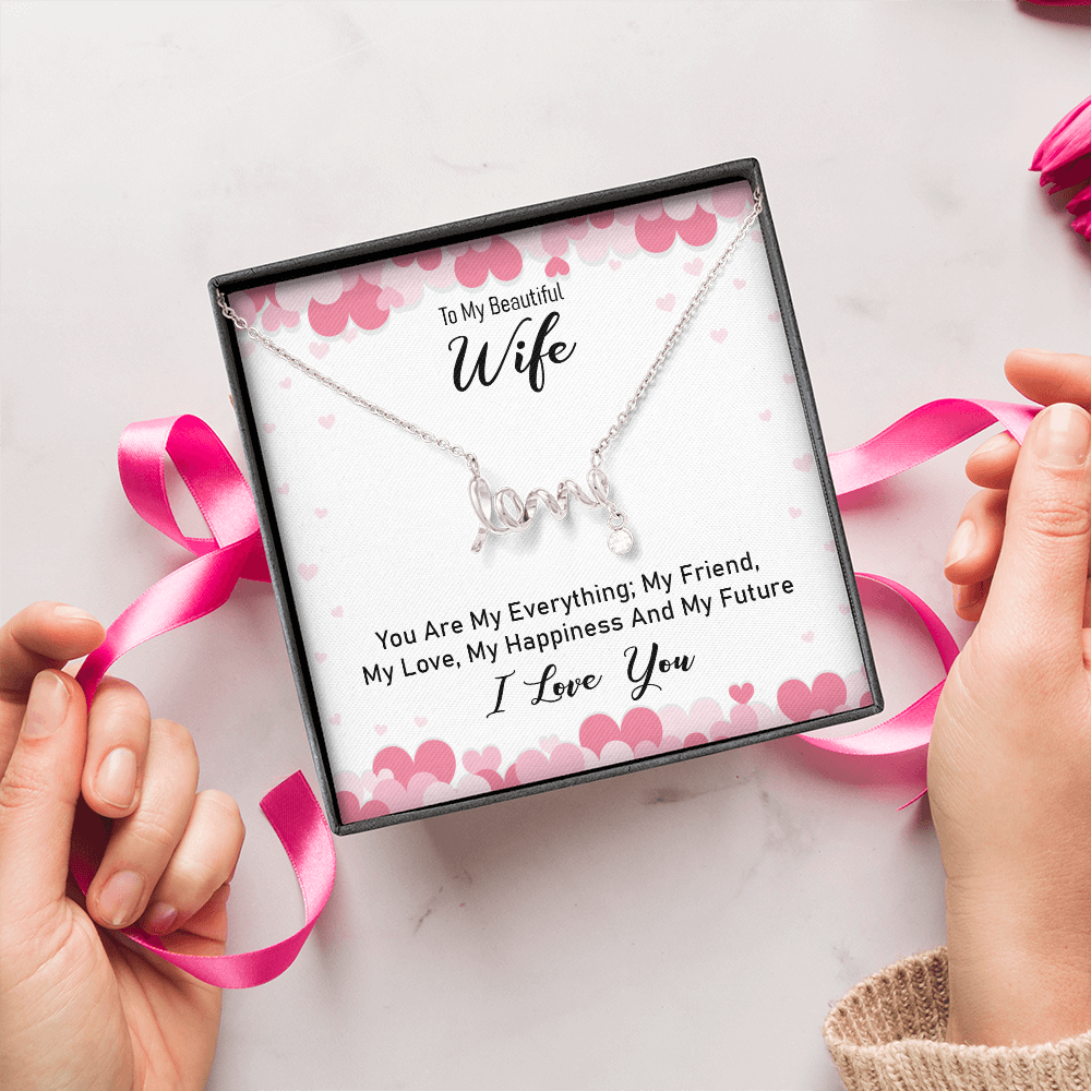 Scripted Love Necklace Gift for Wife