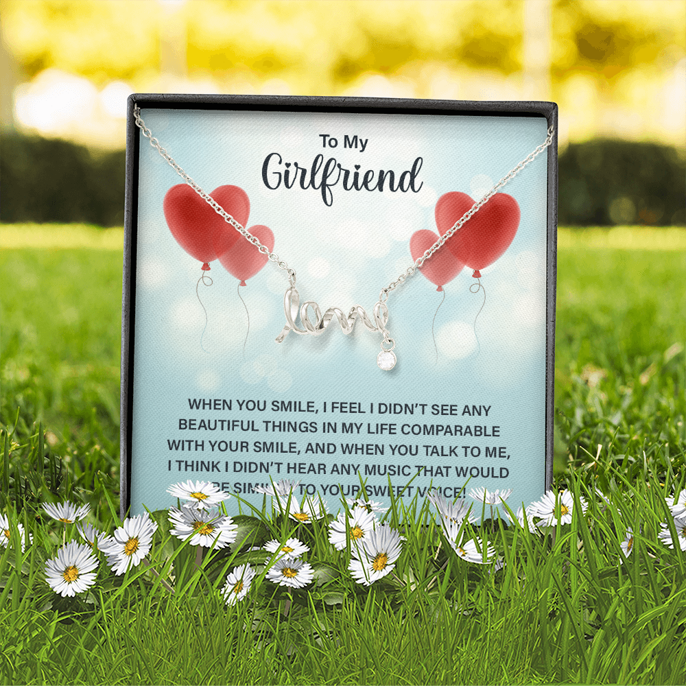Scripted Love Necklace Gift for Girlfriend