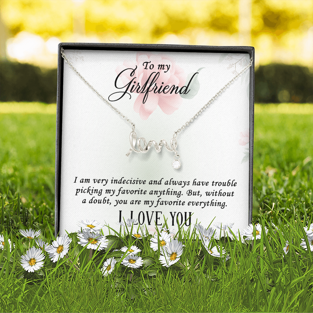 Scripted Love Necklace Gift for Girlfriend