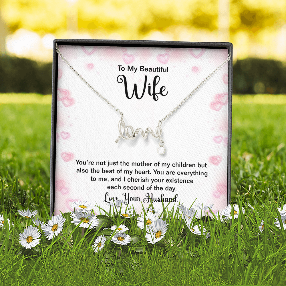 Scripted Love Necklace Gift for Wife