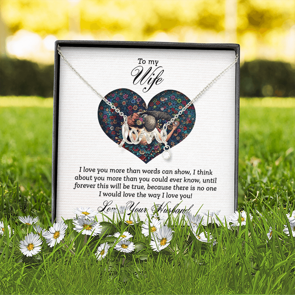 Scripted Love Necklace Gift for Wife