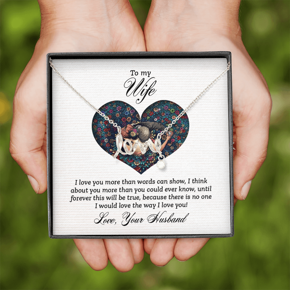 Scripted Love Necklace Gift for Wife